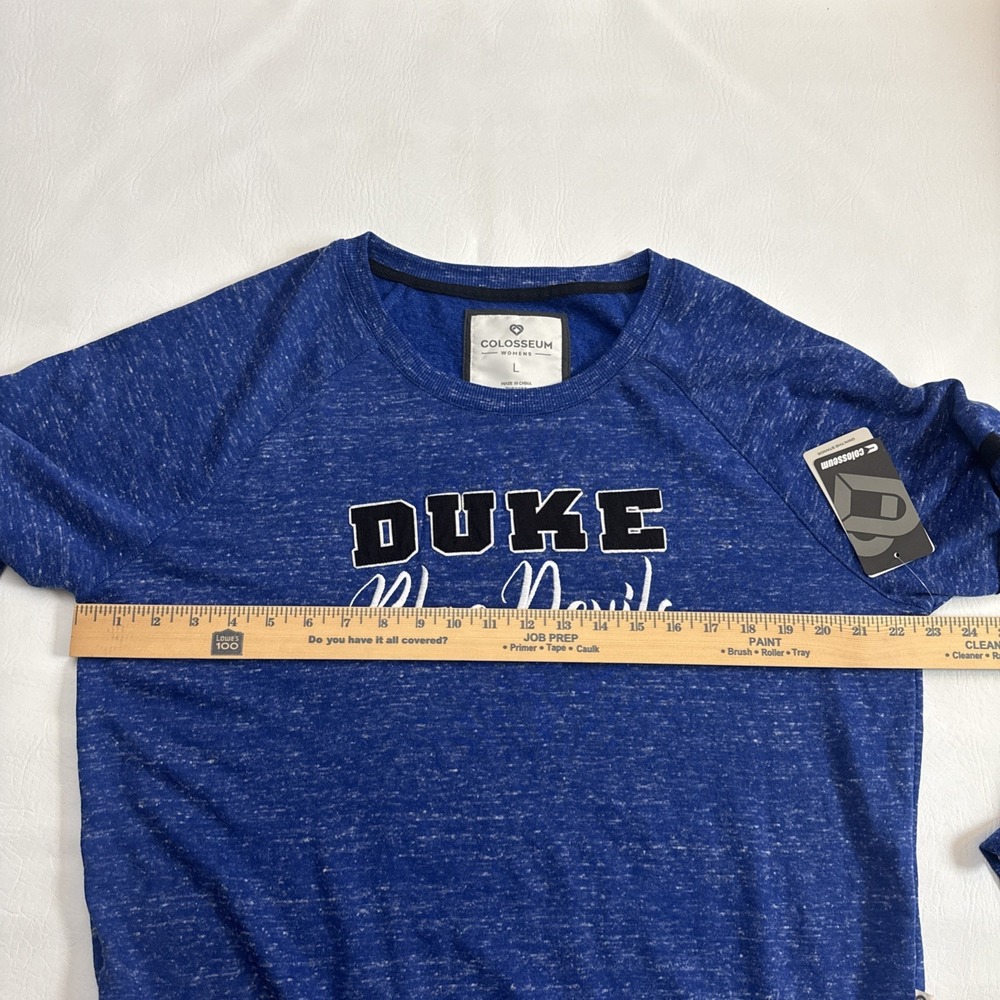 Colosseum Duke Blue Devils Womens Royal Blue Pullover Sweatshirt Large NCAA New - Picture 6 of 7